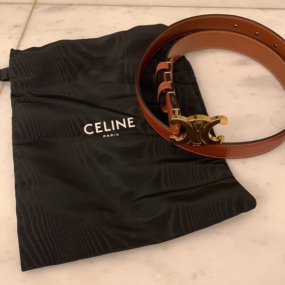 Celine Medium Triomphe natural belt - Picture 5 of 14